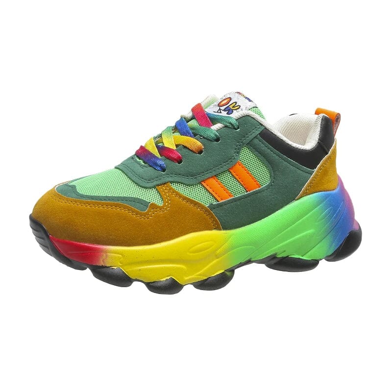 Farverige sneakers med polstret sål