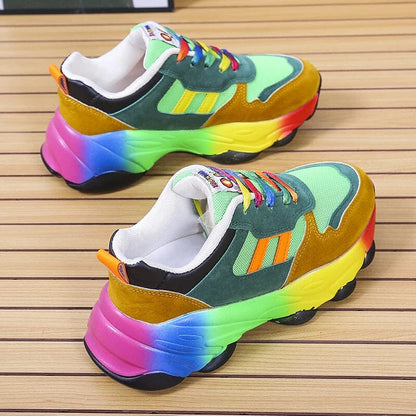 Farverige sneakers med polstret sål