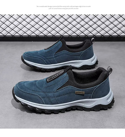 Fleksible slip-on sko i vegansk læder til mænd