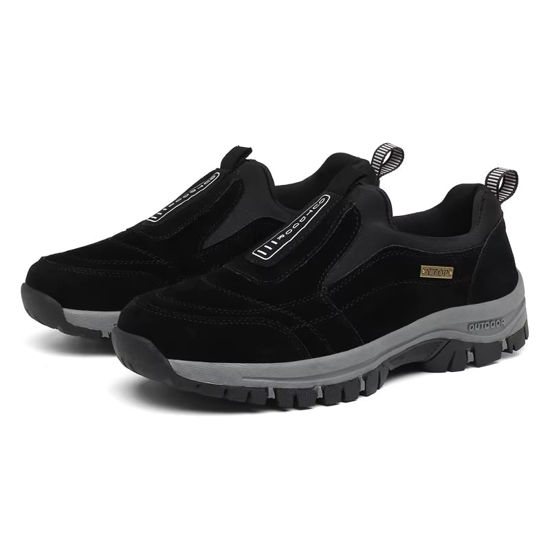 Fleksible slip-on sko i vegansk læder til mænd