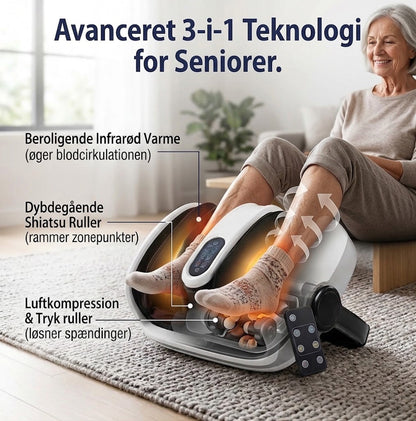 Fod- og lægmassager med shiatsu, luftkompression og varme