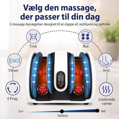 Fod- og lægmassager med shiatsu, luftkompression og varme