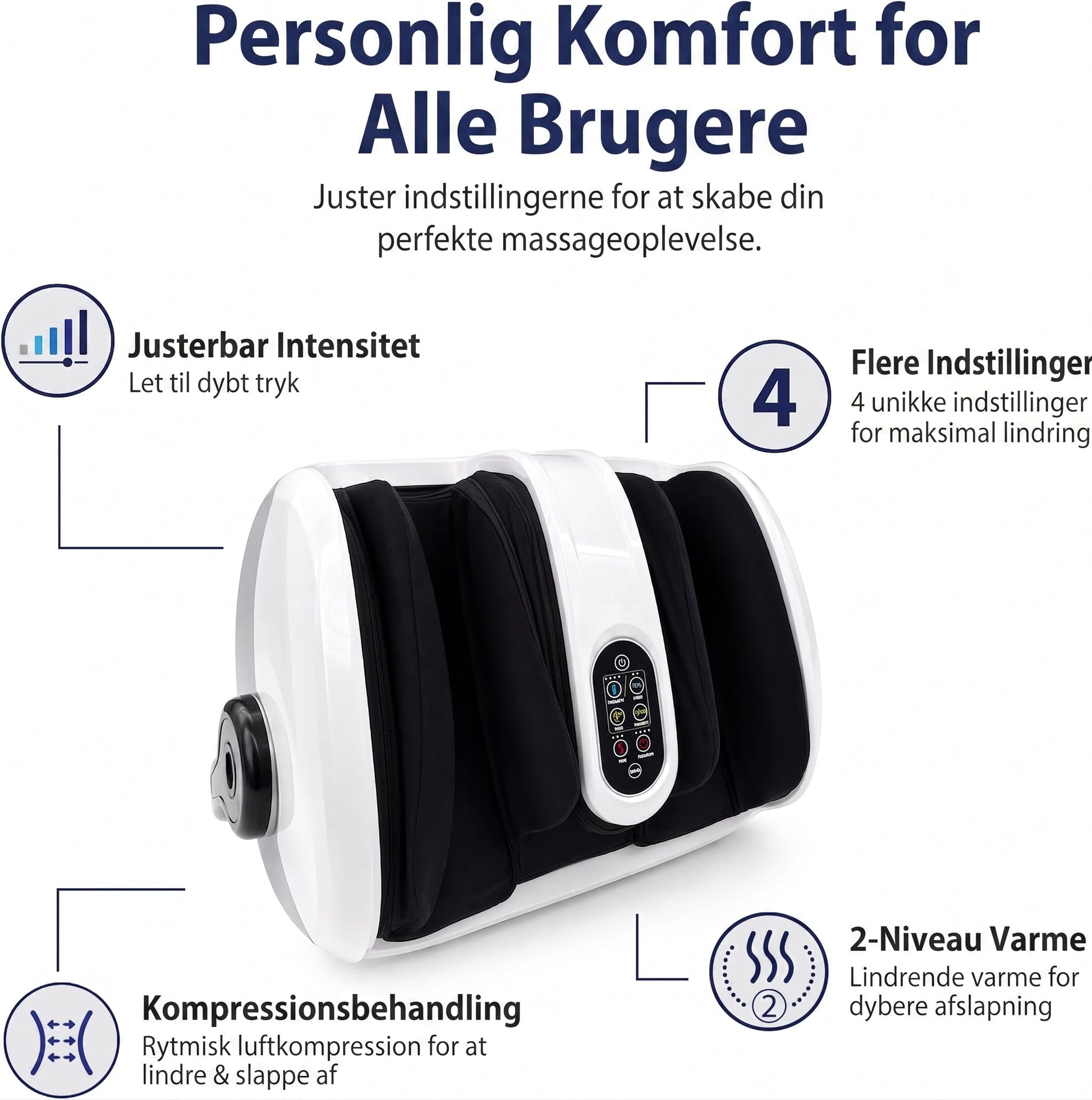 Fod- og lægmassager med shiatsu, luftkompression og varme