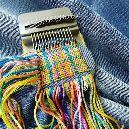 Væveredskab til synlig lapning og reparation