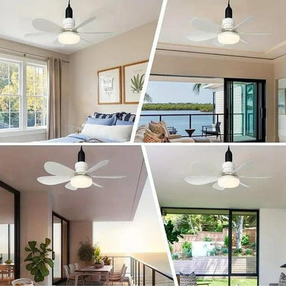 Loftsventilator med LED-lys og Fjernbetjening