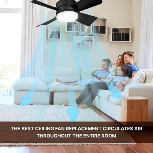 Loftsventilator med LED-lys og Fjernbetjening
