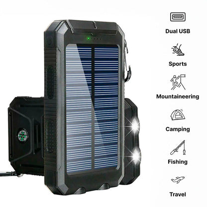 Vandtæt solcelle-powerbank
