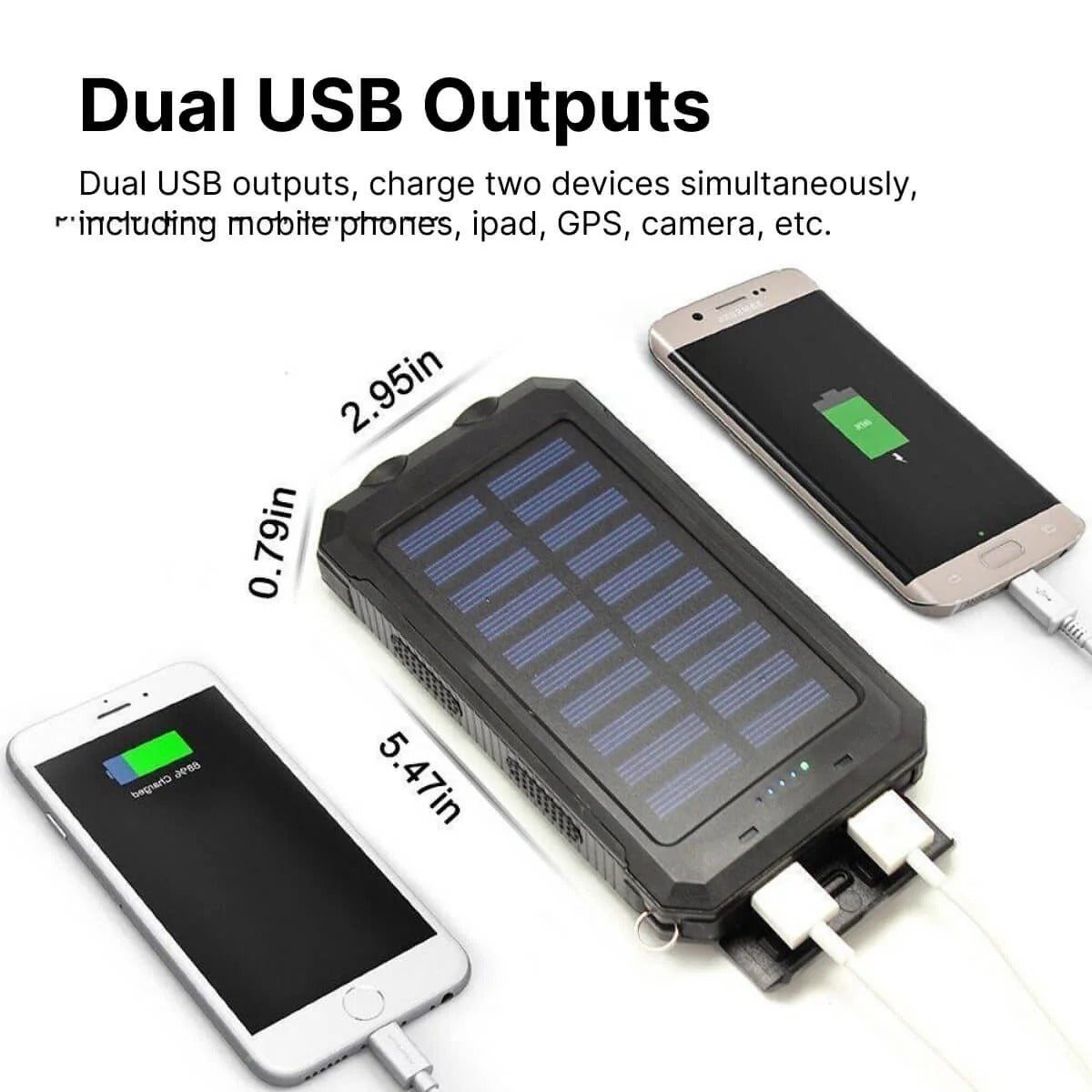 Vandtæt solcelle-powerbank