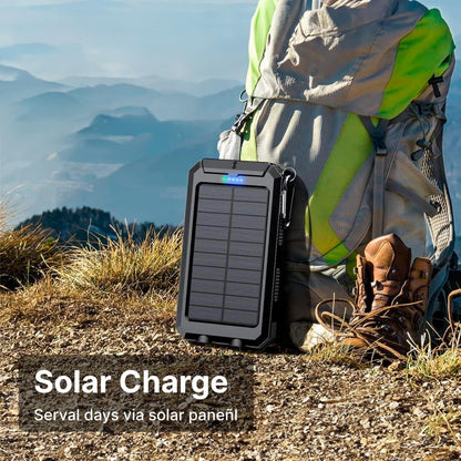Vandtæt solcelle-powerbank