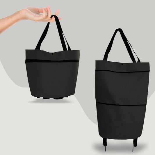 Foldbar indkøbstrolley med hjul
