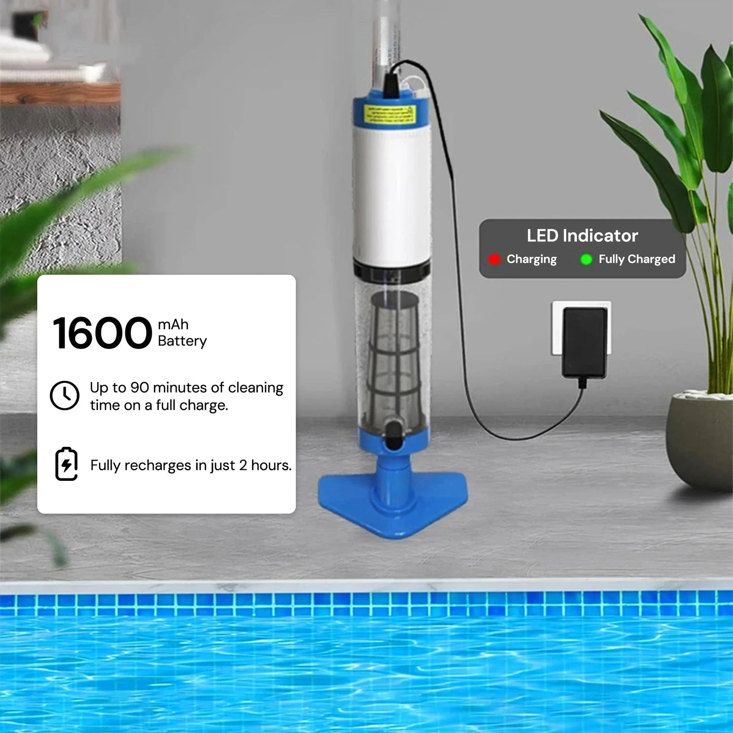Trådløs poolrenser