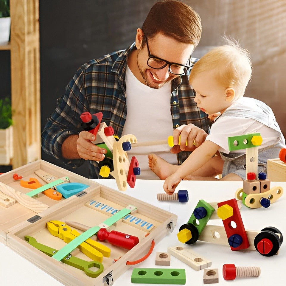 Legetøjsværktøjskasse til børn