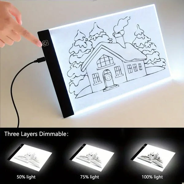 A4 LED-lysplade til tegning og sporing