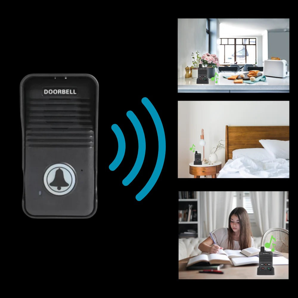 Trådløs dørtelefon med intercom-funktion