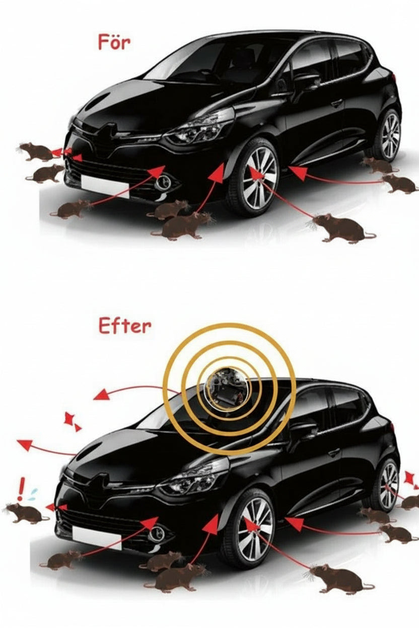Ultralydsafskrækker mod mus til bilen