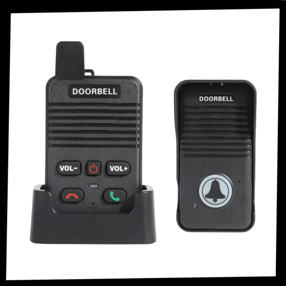 Trådløs dørtelefon med intercom-funktion