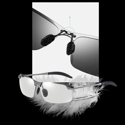 Photokromiske solbriller til mænd med UV-beskyttelse
