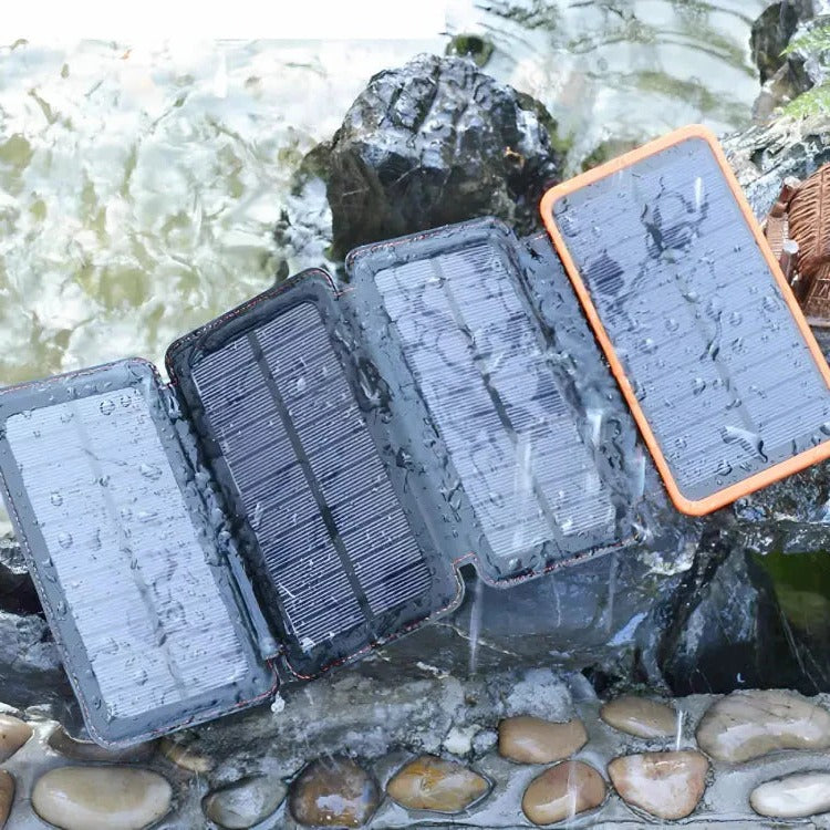 Solcelledrevet powerbank til udendørs opladning