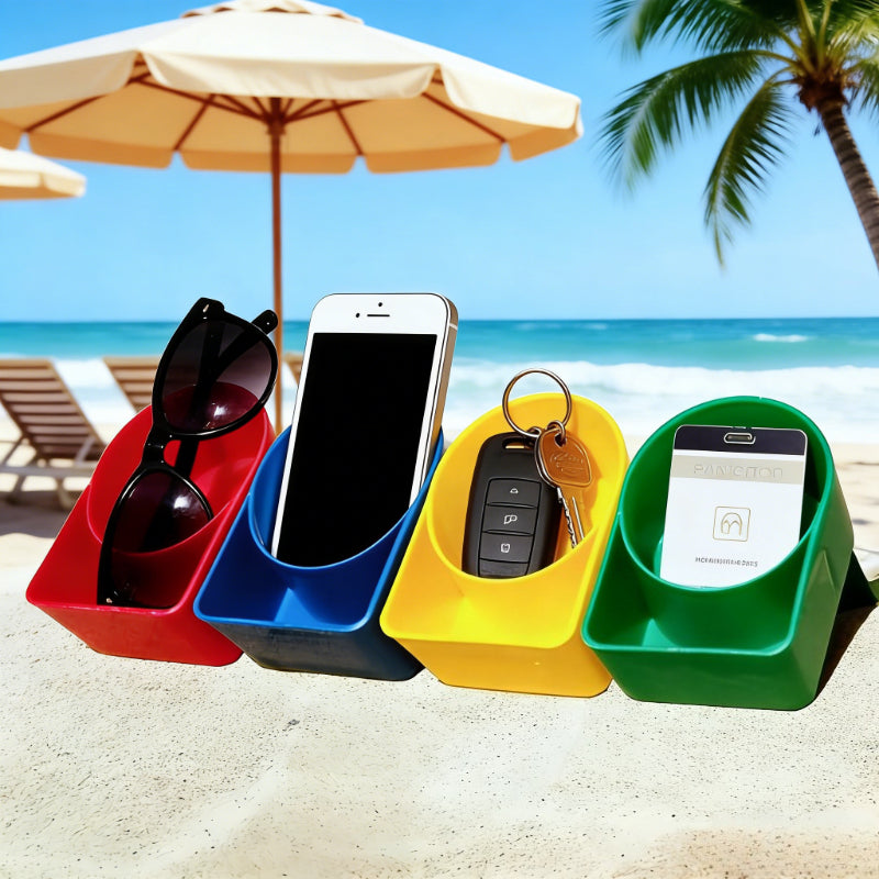 Kopholder med jordspyd til strand – 20 × 13 cm