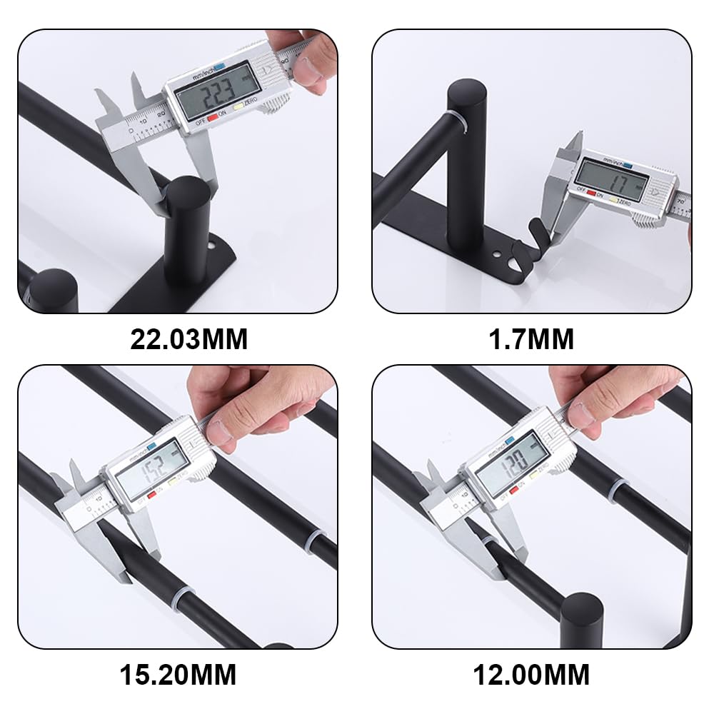 Udtrækkelig håndklædestang i rustfrit stål 304 med kroge