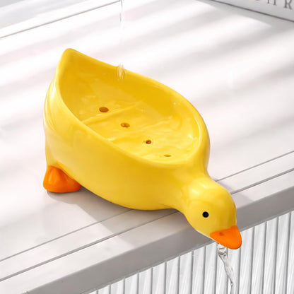 Andeformet sæbeholder med afdrypning – 18 × 8 × 5 cm
