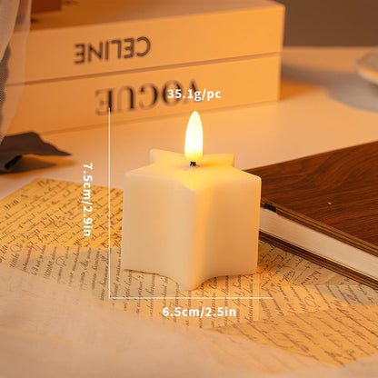Kubeformet LED-lys med flammeeffekt