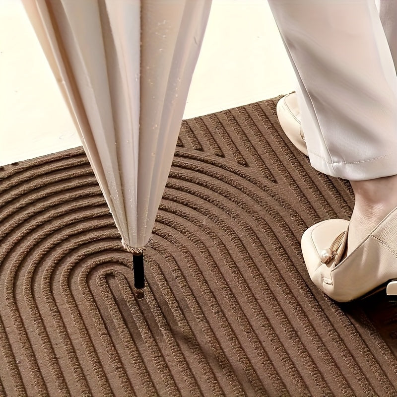 Dørmåtte i polyester med skridhæmmende PVC-bund
