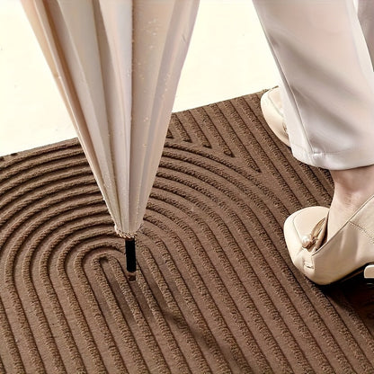 Dørmåtte i polyester med skridhæmmende PVC-bund