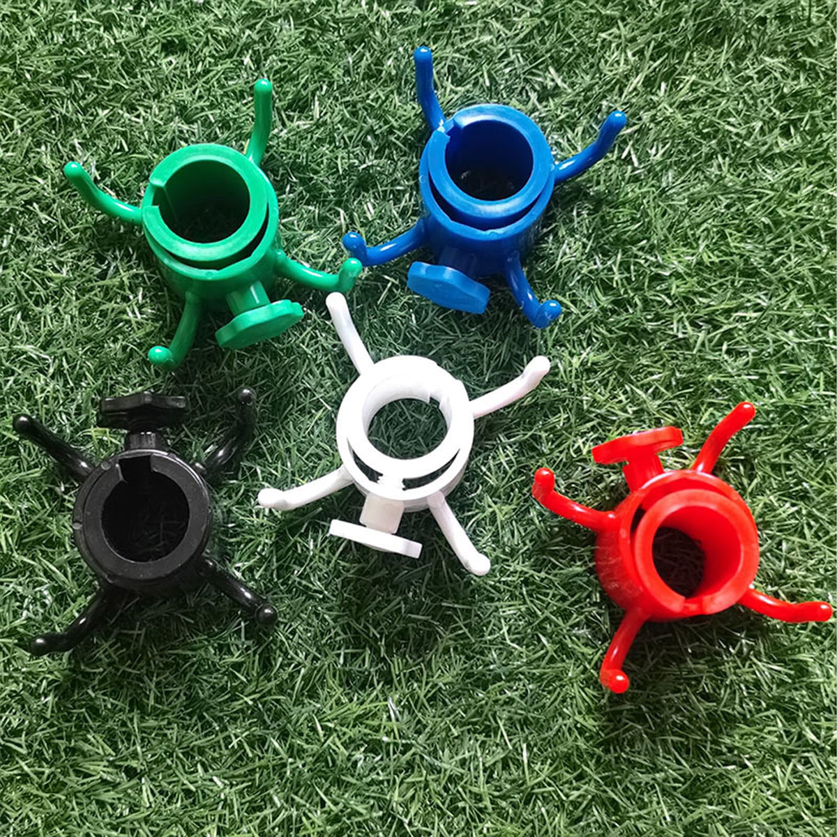 Parasolholder med 4 kroge til tasker og håndklæder