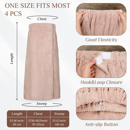 Håndklædesæt i mikrofiber med krops- og hårvikle – 2 dele