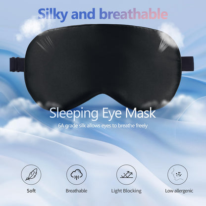 3D-sovemaske med kølende gel og justerbar rem