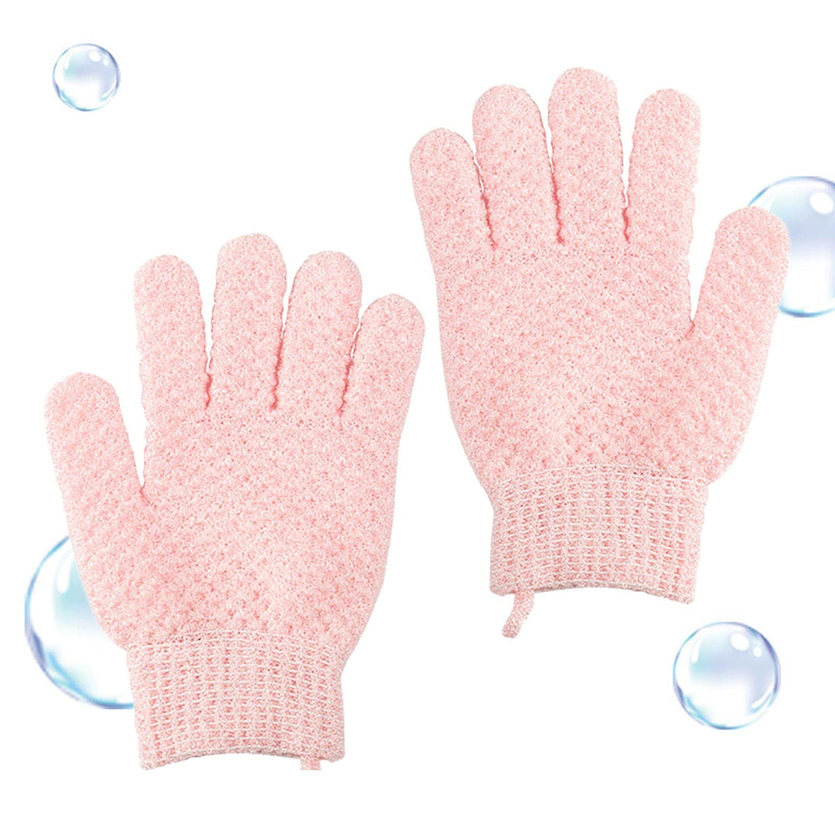 Eksfolierende badehandsker i nylon – 1 par