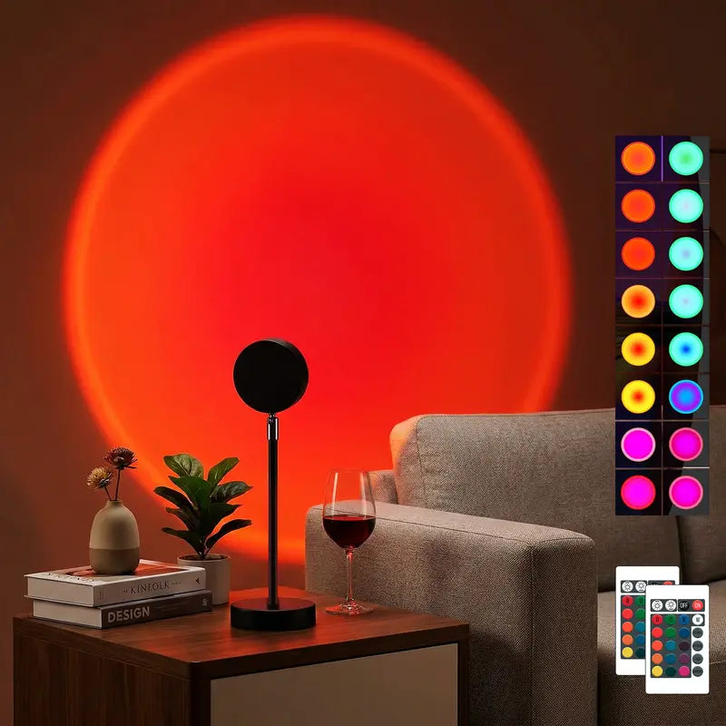 USB-lampe med solnedgangseffekt og 180° drejning