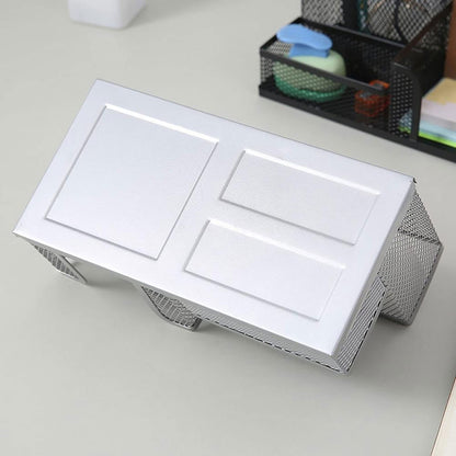 Bordholder i sort metalnet med 3 rum
