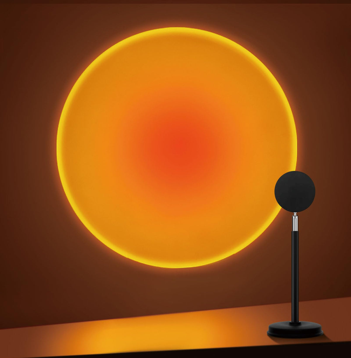 USB-lampe med solnedgangseffekt og 180° drejning