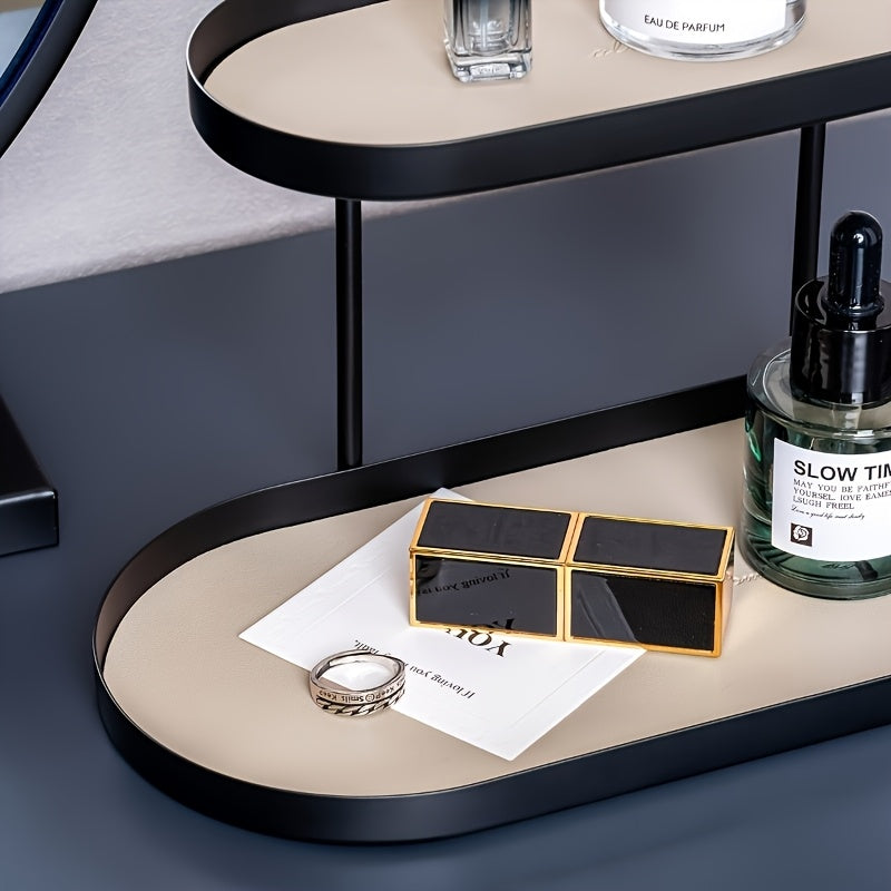 Bordhylde til kosmetik med 2 niveauer – metal
