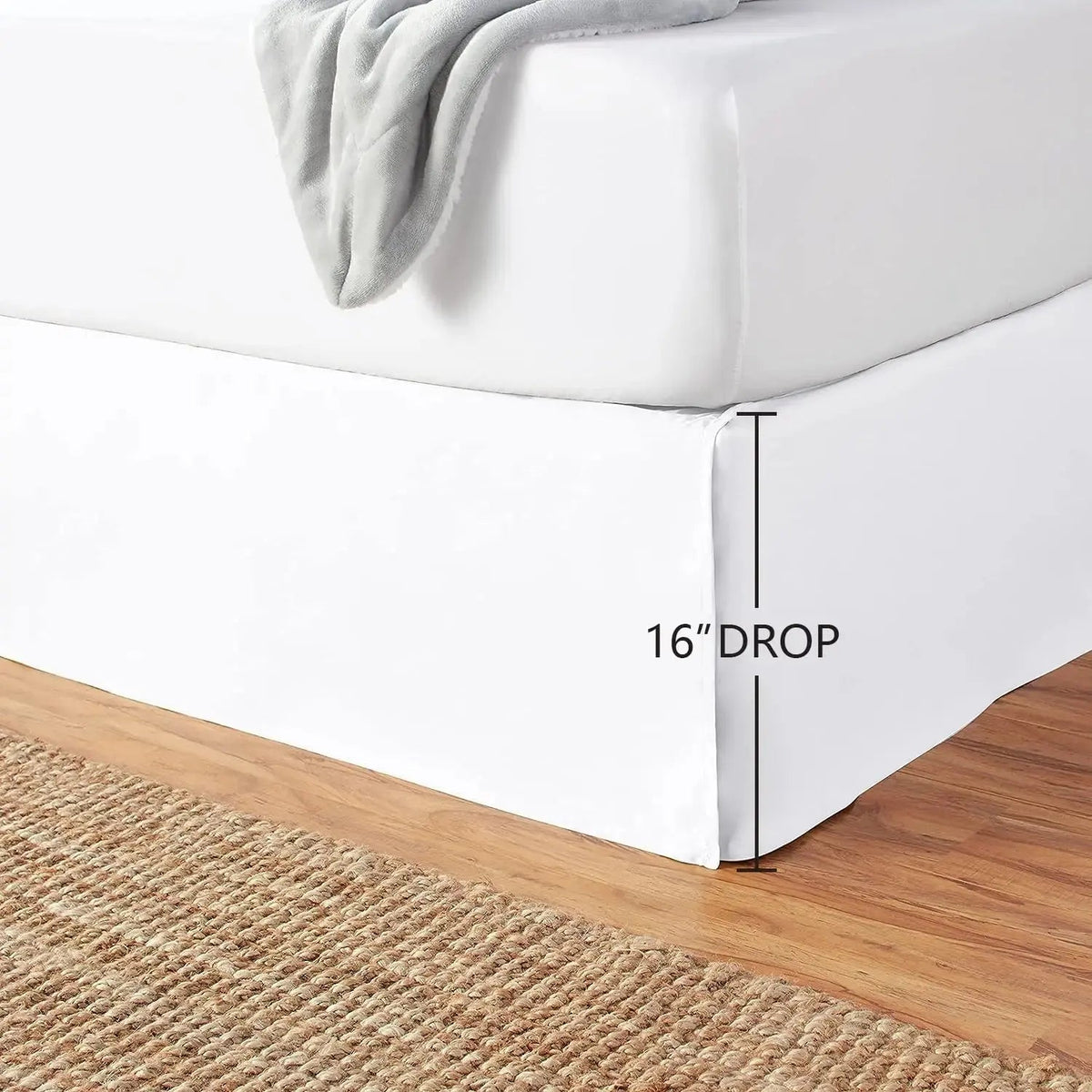 Ensfarvet sengekappe til 150 cm seng