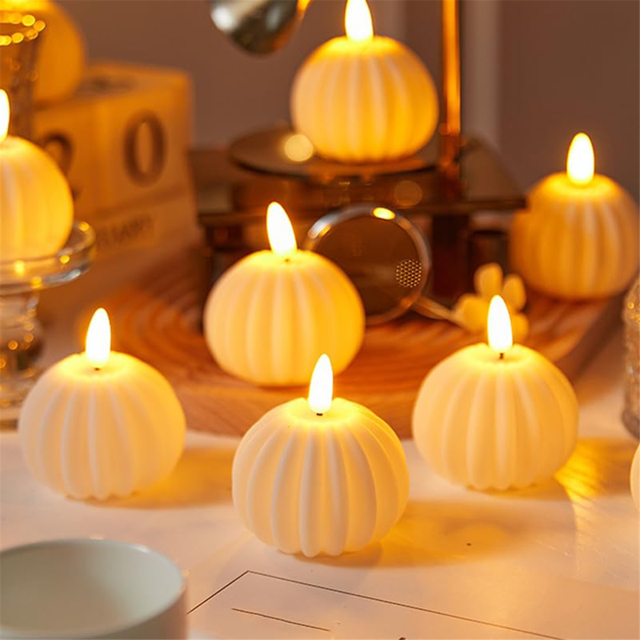 Kubeformet LED-lys med flammeeffekt