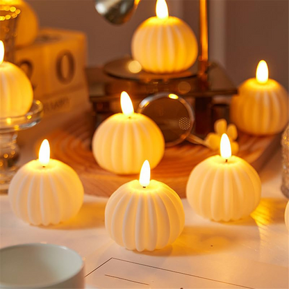 Kubeformet LED-lys med flammeeffekt