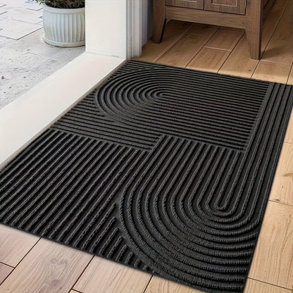 Dørmåtte i polyester med skridhæmmende PVC-bund