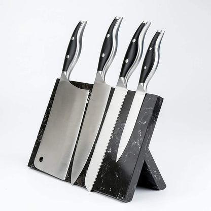 Magnetisk knivstander i marmor – 34 × 16,5 × 29 cm