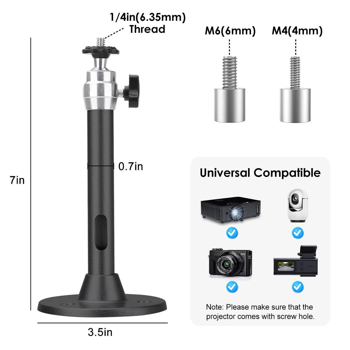 Universalbeslag til projektor