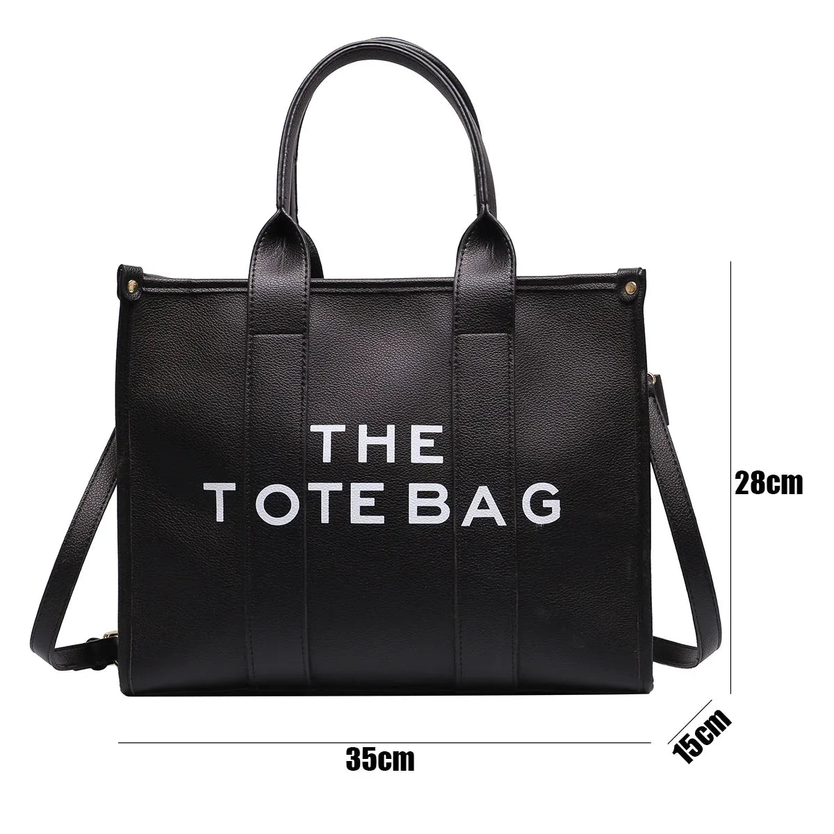 Rummelig totebag i vegansk læder til kvinder