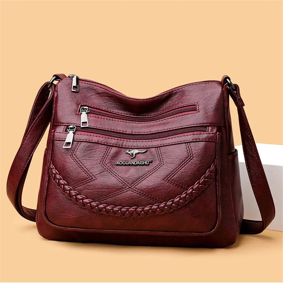 Blød crossbody-taske i vegansk læder