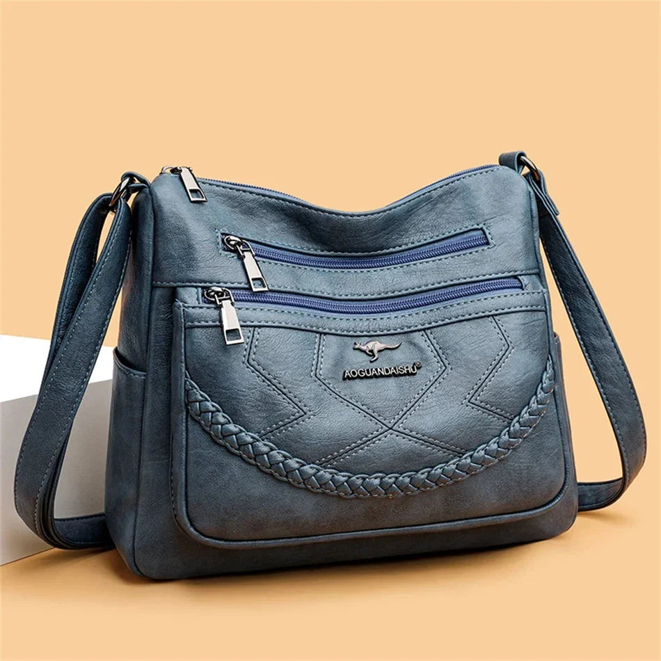 Blød crossbody-taske i vegansk læder