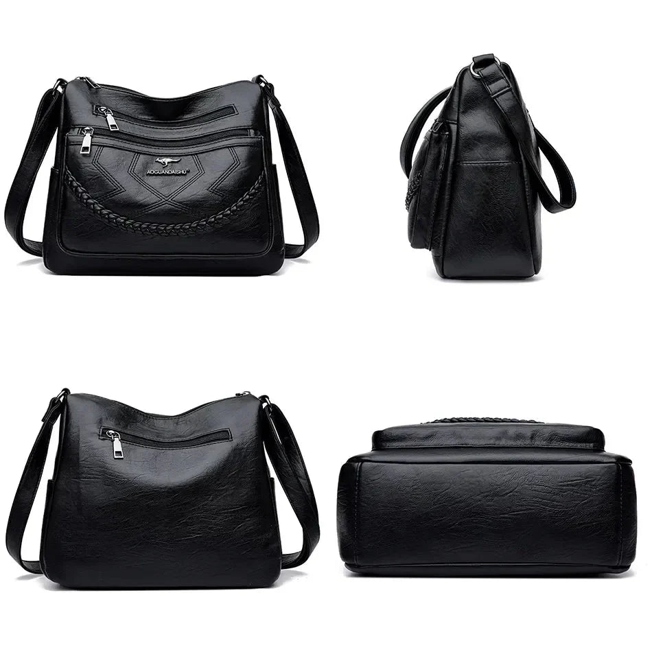 Blød crossbody-taske i vegansk læder