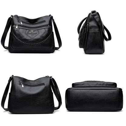 Blød crossbody-taske i vegansk læder