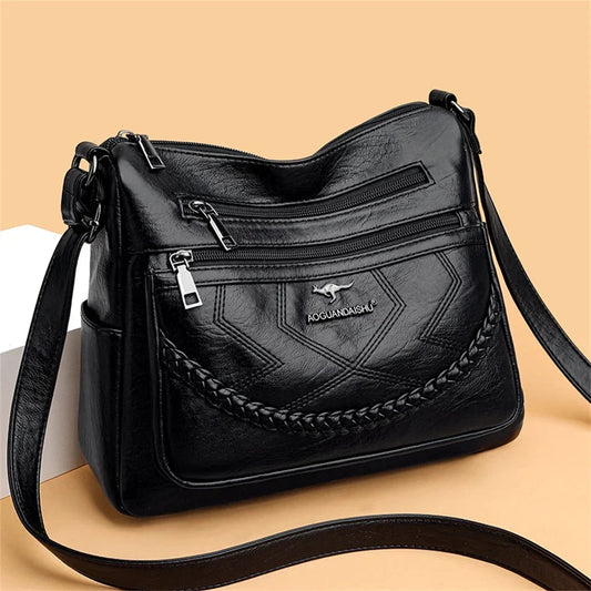 Blød crossbody-taske i vegansk læder