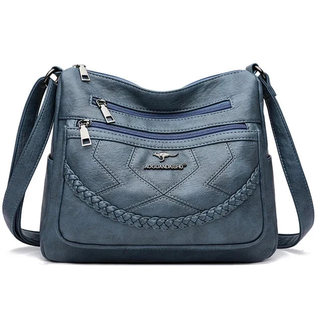 Blød crossbody-taske i vegansk læder