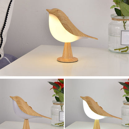 Genopladelig fugleformet LED-bordlampe